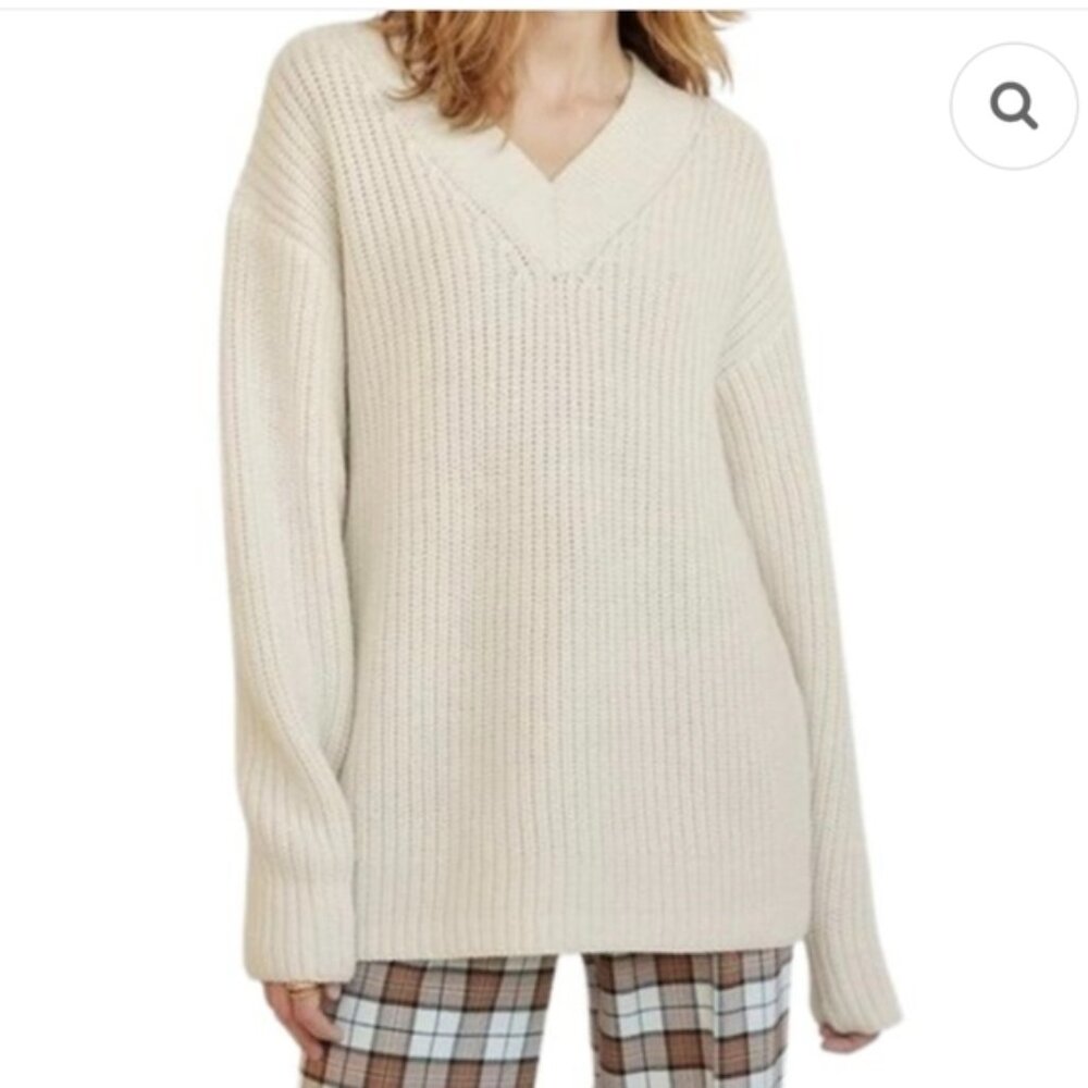 Wilfred Belize Merino Wool V Neck Sweater Medium